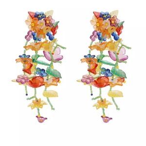 Flower  drop earrings  M115